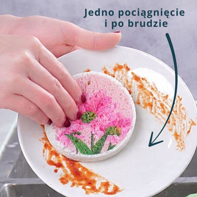 Gąbka EcoPuf - Rośnie z wodą, działa z siłą jednego pociągnięcia